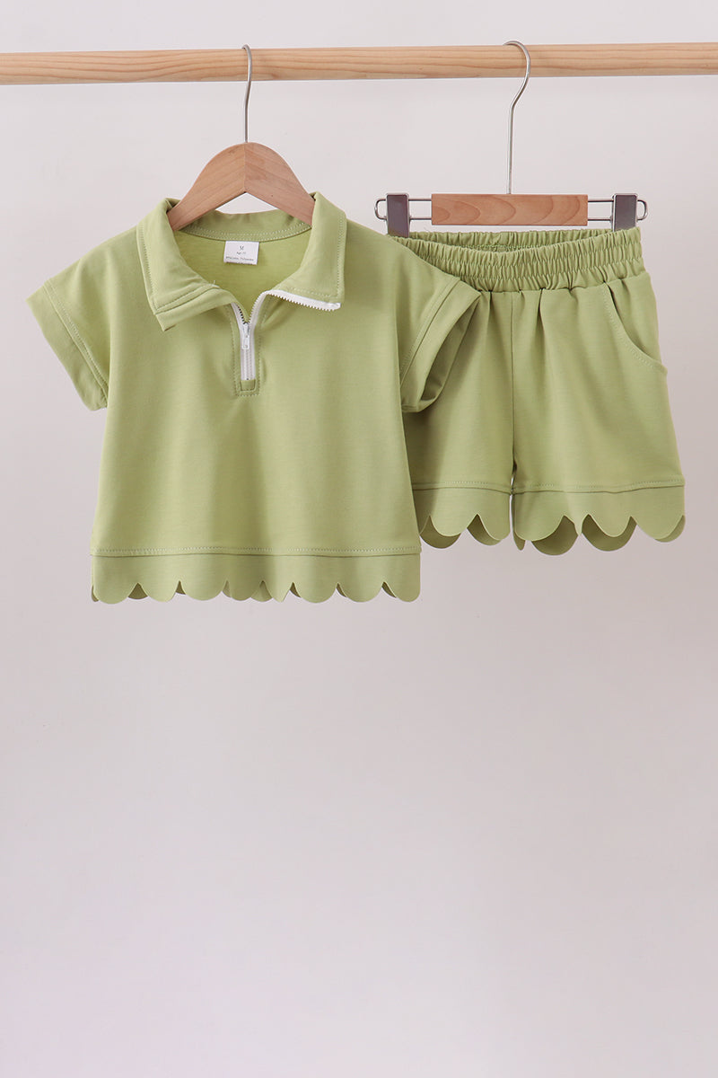 The Sage Green Scalloped Play set