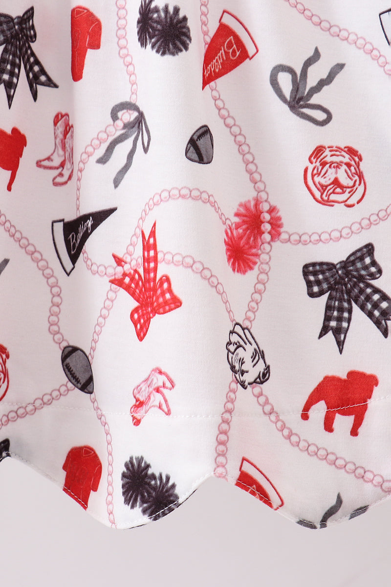 Bulldawgs and Bows Short Set